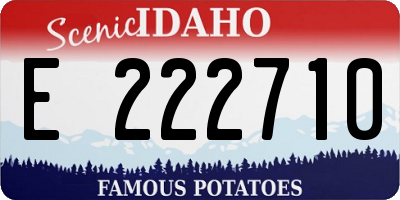 ID license plate E222710