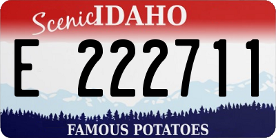 ID license plate E222711
