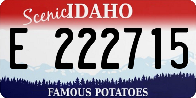 ID license plate E222715