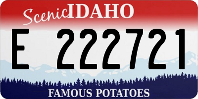 ID license plate E222721