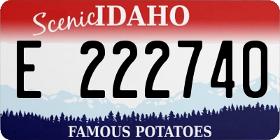 ID license plate E222740