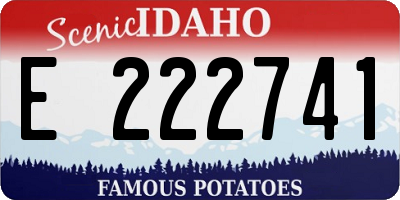 ID license plate E222741