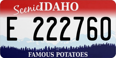 ID license plate E222760