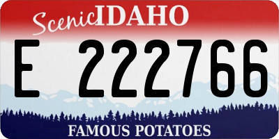 ID license plate E222766