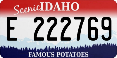 ID license plate E222769