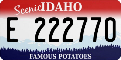 ID license plate E222770