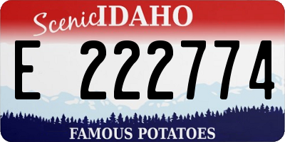 ID license plate E222774