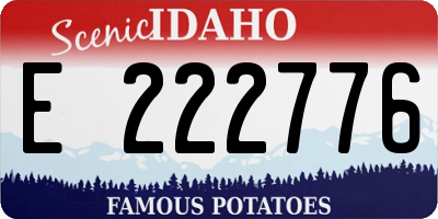 ID license plate E222776