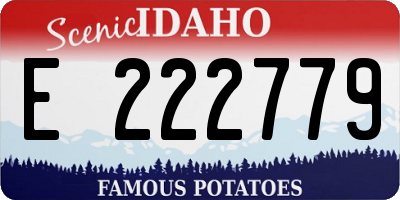 ID license plate E222779