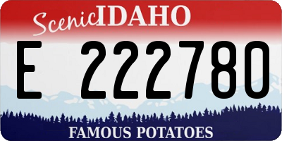 ID license plate E222780