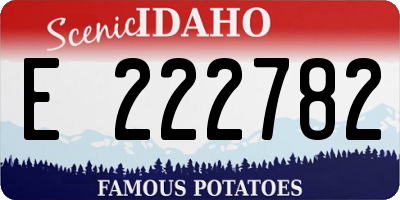 ID license plate E222782