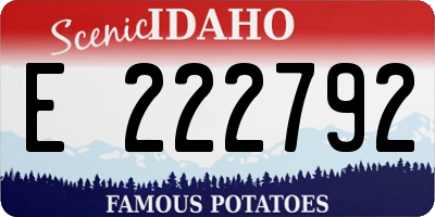 ID license plate E222792