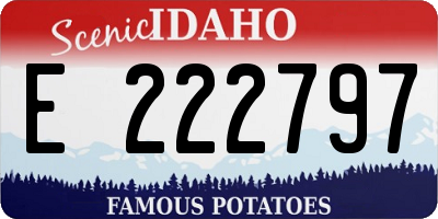 ID license plate E222797