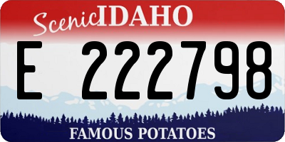 ID license plate E222798