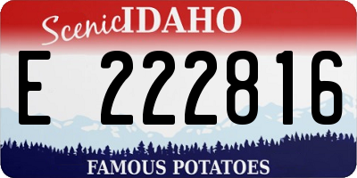 ID license plate E222816