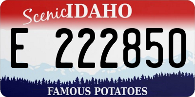 ID license plate E222850