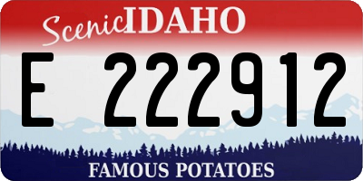 ID license plate E222912