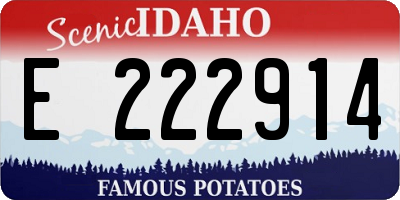 ID license plate E222914