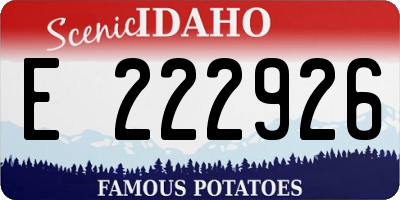 ID license plate E222926