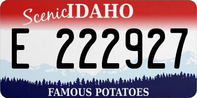 ID license plate E222927