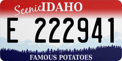 ID license plate E222941