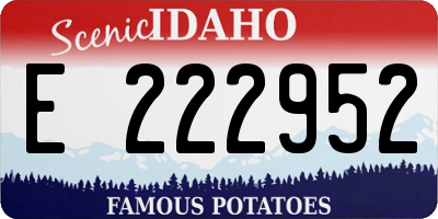 ID license plate E222952