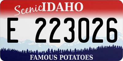ID license plate E223026