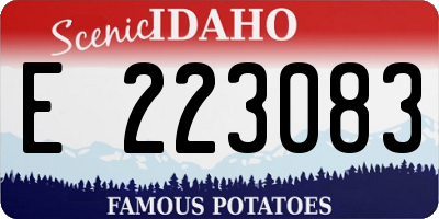 ID license plate E223083