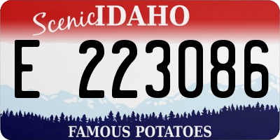 ID license plate E223086