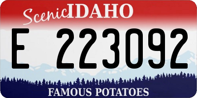 ID license plate E223092