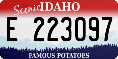 ID license plate E223097