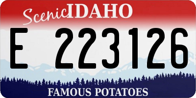 ID license plate E223126