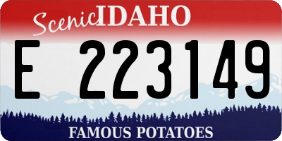 ID license plate E223149