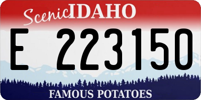 ID license plate E223150