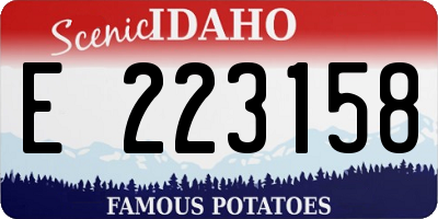 ID license plate E223158