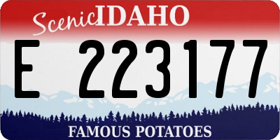 ID license plate E223177