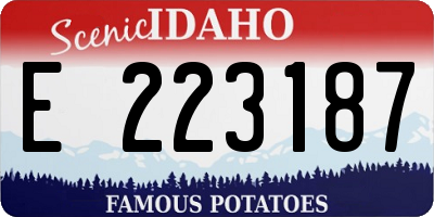 ID license plate E223187