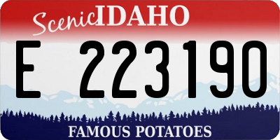 ID license plate E223190