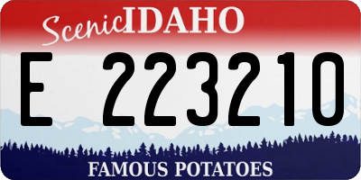 ID license plate E223210