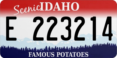 ID license plate E223214