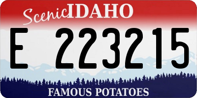 ID license plate E223215