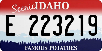 ID license plate E223219