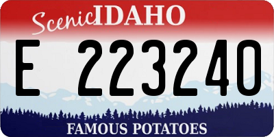 ID license plate E223240