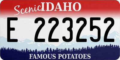 ID license plate E223252