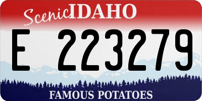 ID license plate E223279