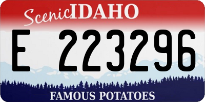 ID license plate E223296