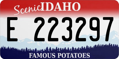 ID license plate E223297