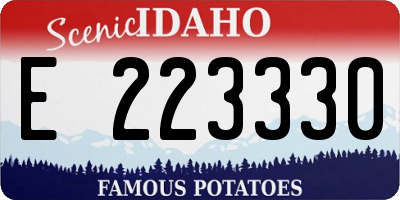 ID license plate E223330