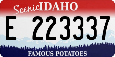 ID license plate E223337