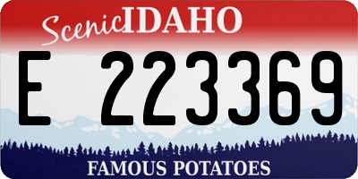 ID license plate E223369